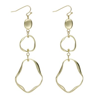 Designer gold multi hoop earring
